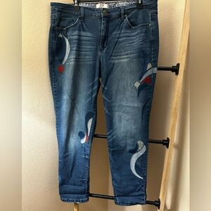 Vintage America | Size 14R/32 Missy | Colorful Stitching